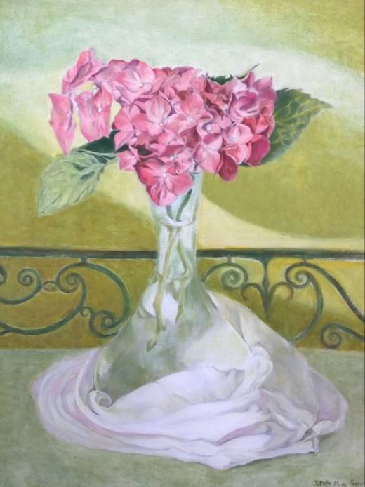 Hortensia au balcon - Etsuko Migii