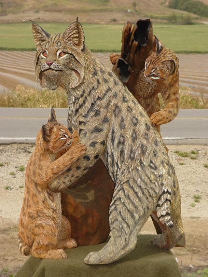 Bobcat with Cubs - John Elsebusch