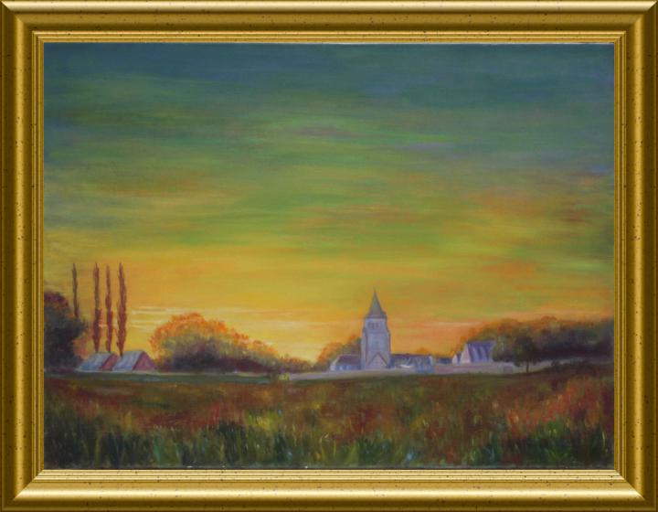 Basseux - Coucher de Soleil - Claude Chapoix - Click to enlarge