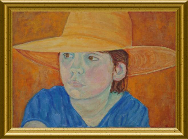 Jeune fille au Chapeau - Claude Chapoix - Cliquer pour afficher en grand