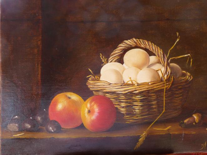 Panier d'oeufs - Dominique Hutten - Click to enlarge