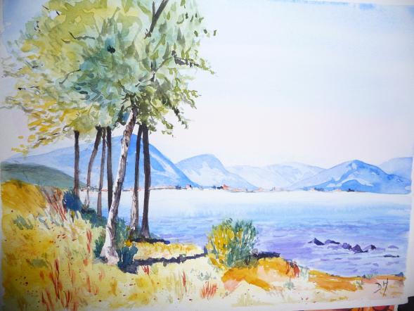 Le lac - Dominique Hutten - Cliquer pour afficher en grand