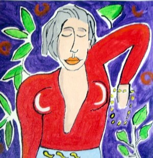 FEMME SE REPOSANT - Philippe Flautre