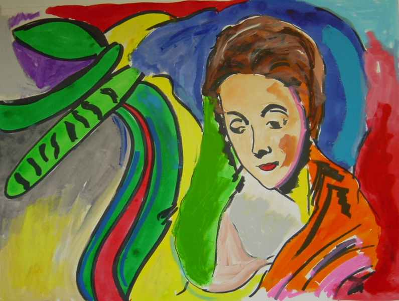 FEMME AU JARDIN TROPICAL - Philippe Flautre - Click to enlarge