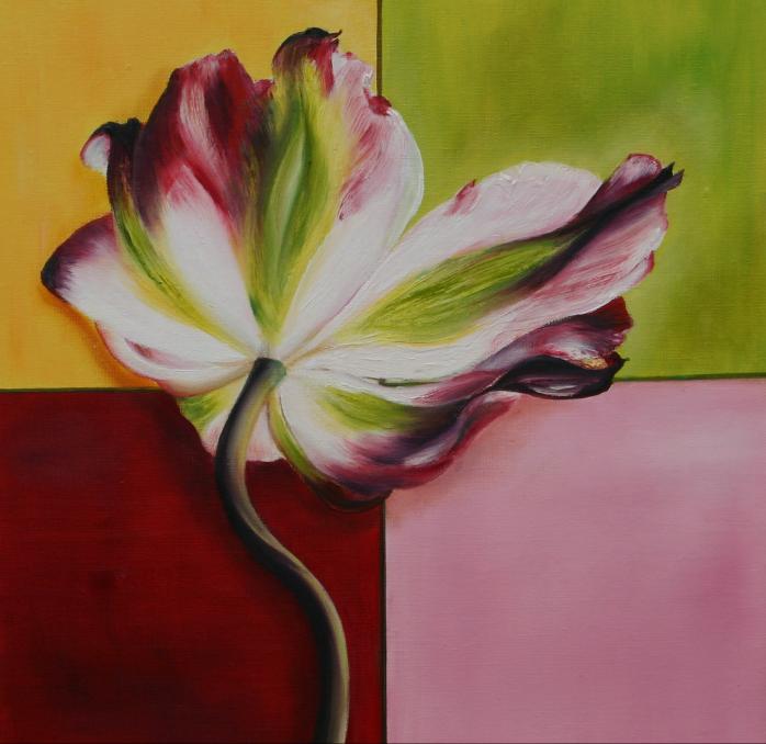 Tulipe perroquet - Marie-Hélène Alépée - Cliquer pour afficher en grand