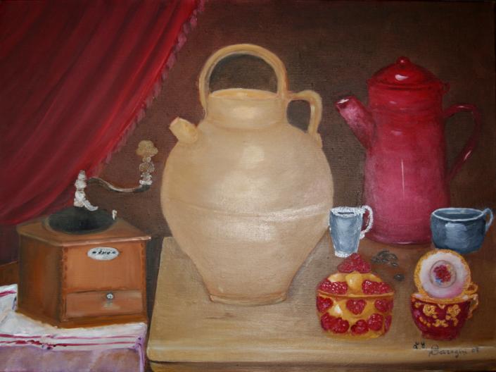 Le café - Louise Borragini - Click to enlarge