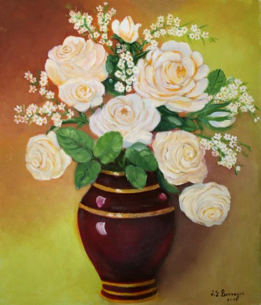 Les roses blanches - Louise Borragini