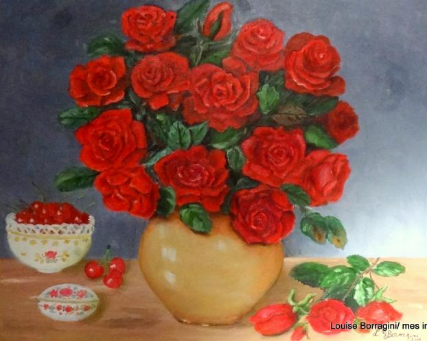 Les roses rouges - Louise Borragini - Click to enlarge