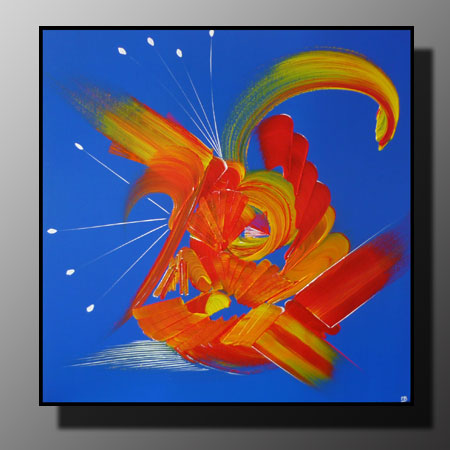 Peinture abstraite BALLADE BLEUE - Martine Belfodil