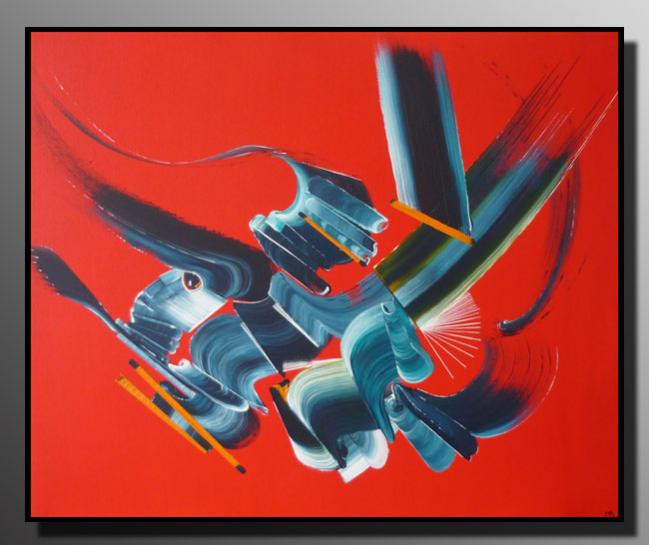 Peinture abstraite REBELLION - Martine Belfodil - Cliquer pour afficher en grand