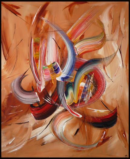 Peinture abstraite Vision - Martine Belfodil