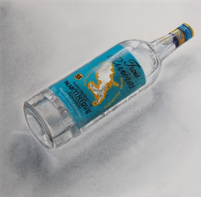La bouteille de rhum - Jocelyne Chaigne - Cliquer pour afficher en grand