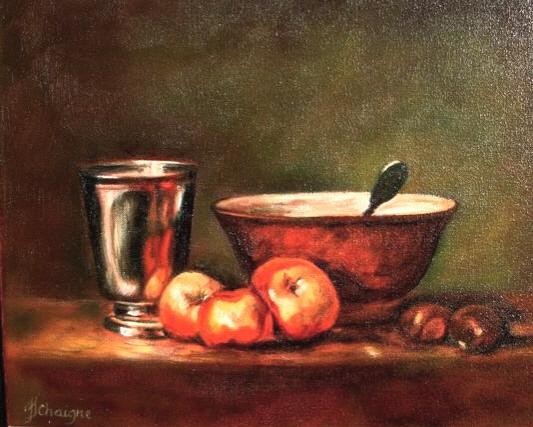 Copie exercice Chardin - Jocelyne Chaigne