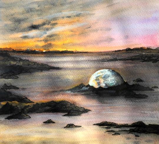 Coucher de Terre - Jocelyne Chaigne