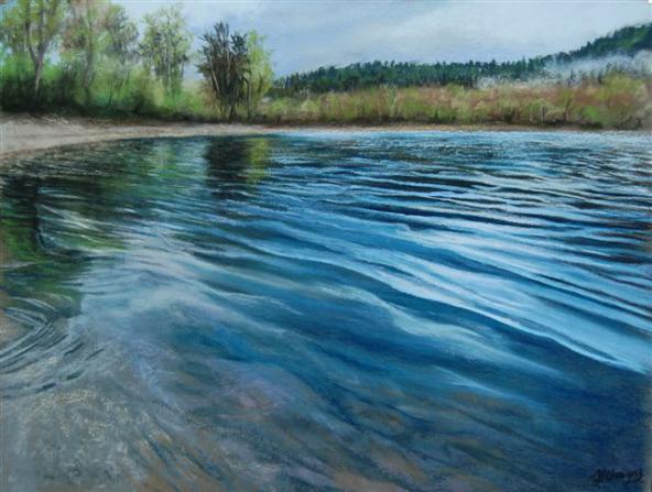 Le lac - Jocelyne Chaigne - Cliquer pour afficher en grand