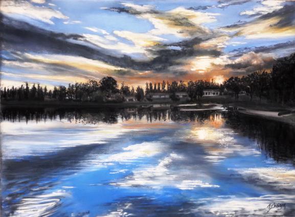 Le lac à Clairis - Jocelyne Chaigne - Click to enlarge