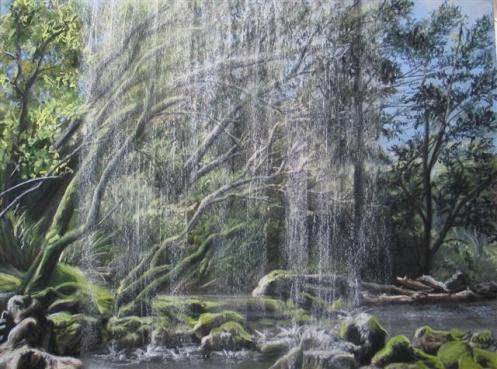 Sous la cascade - Jocelyne Chaigne