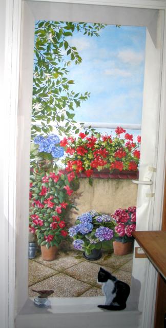 Vue sur le balcon - Jocelyne Chaigne