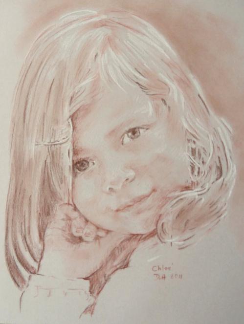 Chloé pensive - Danielle Arnal