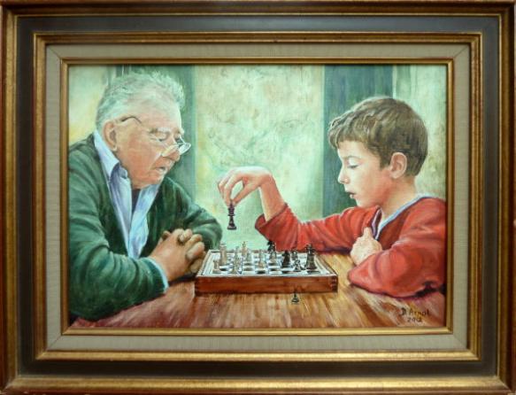 les joueurs d'échecs - Danielle Arnal - Cliquer pour afficher en grand