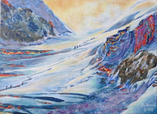 Marche sur le glacier - Danielle Arnal