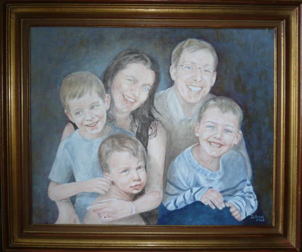 Famille bleue - Danielle Arnal - Cliquer pour afficher en grand