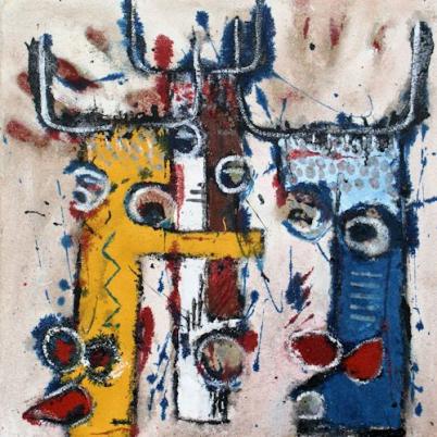 trois masques toros - Didier Ventabren