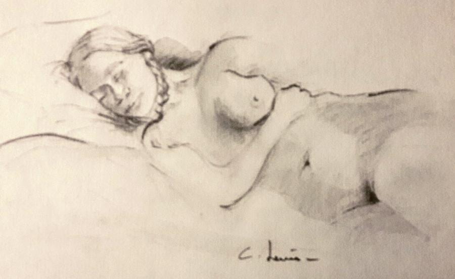 Le repos du modèle - Claire Lewis - Click to enlarge