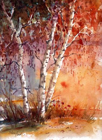 Bouleaux en automne - Eugenia Ioan