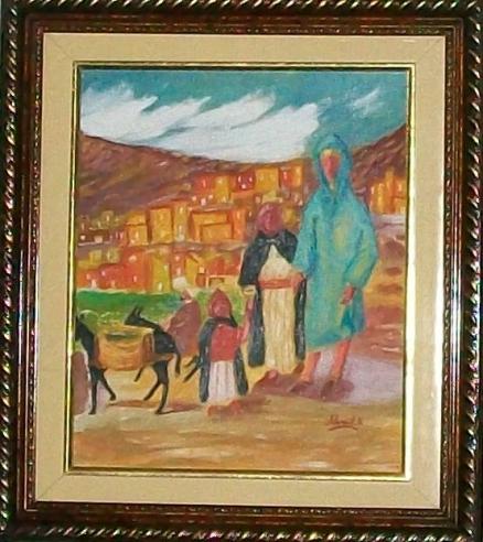 Famille allant au souk - Ahmed Kerrouch