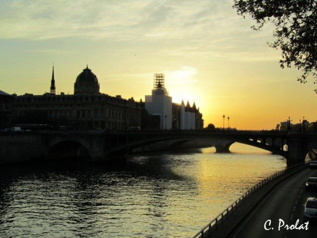 La Seine sous le soleil couchant - Caroline Prolat - Click to enlarge