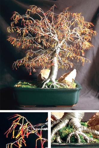 Autumn Bonsai - Wire Tree Sculpture - Sal Villano