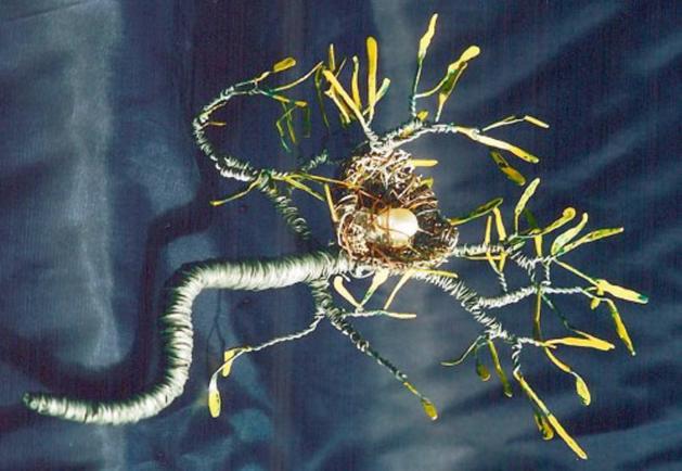 Bird Nest No. 1 - Wire Sculpture - Sal Villano - Click to enlarge
