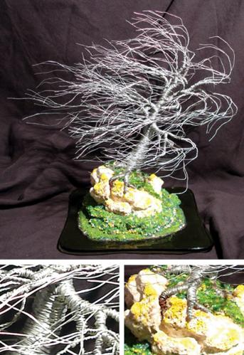 Coral Wind Swept - Wire Tree Sculpture - Sal Villano