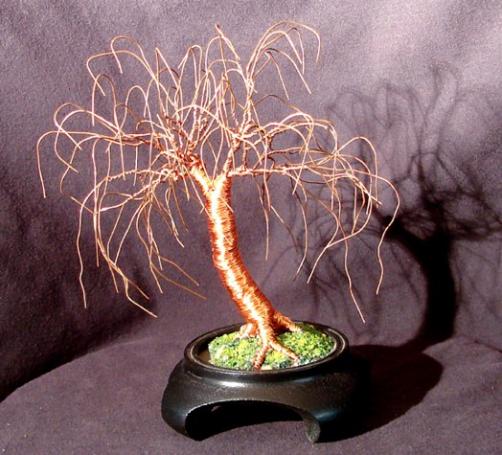 Dark Copper Oak - Wire Tree Sculpture - Sal Villano