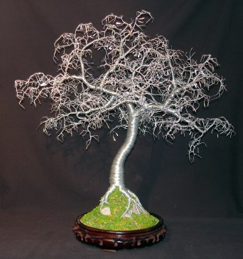 HAMMERED LEAVES BONSAI - Wire Tree Sculpture, - Sal Villano
