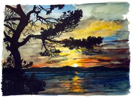 Coucher de soleil - Myriam Arnu
