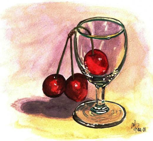 cerises au verre - Myriam Arnu