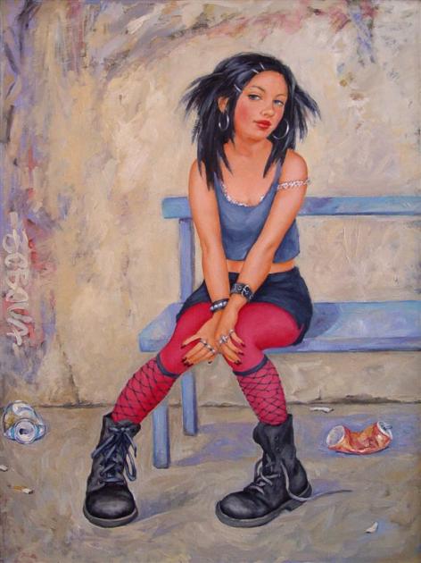 Girl with earrings - Marina Zobova