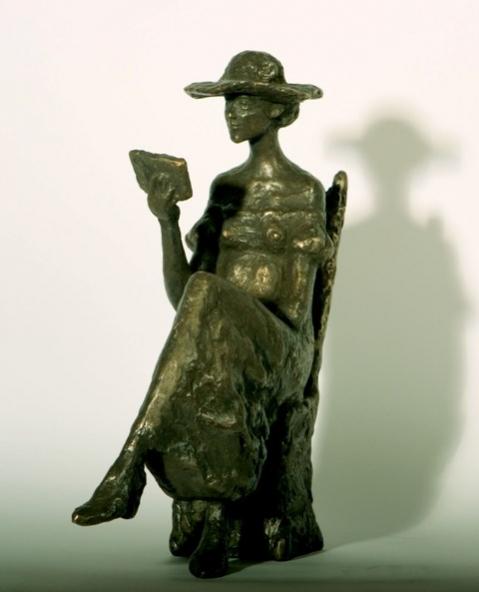 Girl with hat and book - Nikola Litchkov