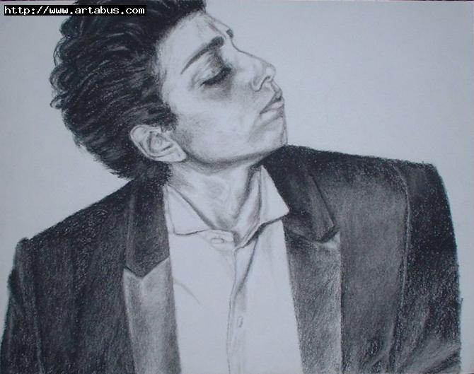 Jo Calderone charcoal drawing based on a photo by - Denise Dobranchin - Click to enlarge