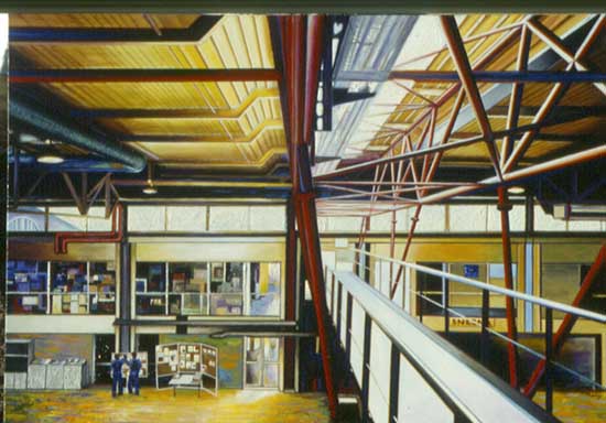Inside, SNECMA aeronautics. - Aldéhy
