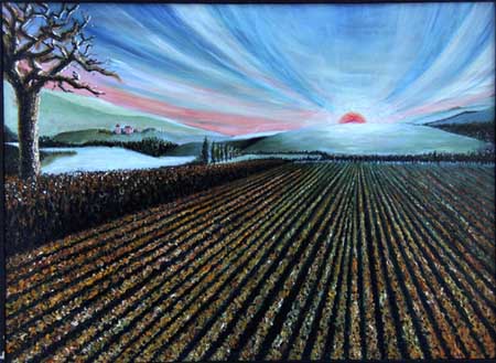 Paysage Derrière un Champ De Nouilles. - Aldéhy