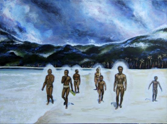 Sur la plage De Maevo. - Aldéhy