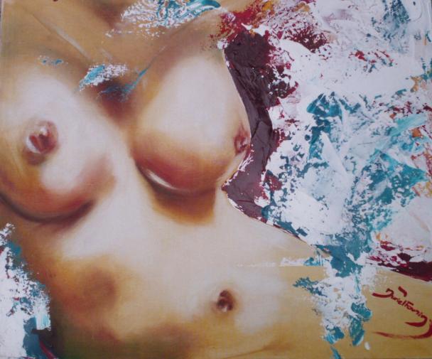 Curacao Bleu - Muriel Favrin - Cliquer pour afficher en grand