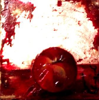 nature morte 1 pomme - Muriel Favrin