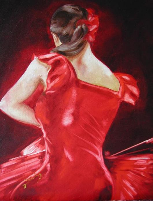 Sevillane rouge - Muriel Favrin