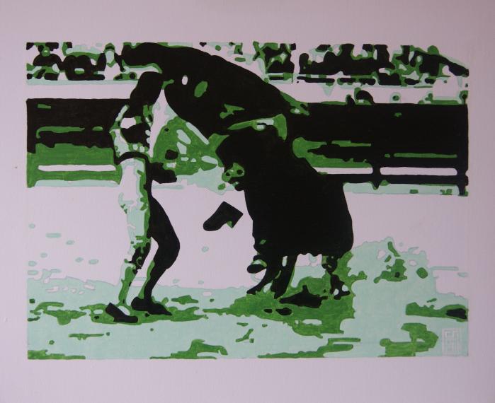 Mouvement vert et noir - Christophe Bodin - Click to enlarge