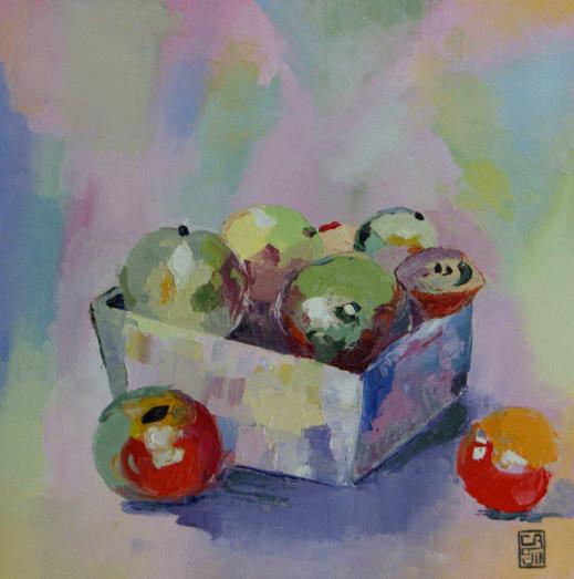 panier de pommes - Christophe Bodin