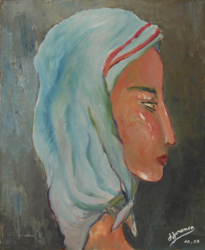 FEMME AU FOULARD - Loren Laranco - Click to enlarge